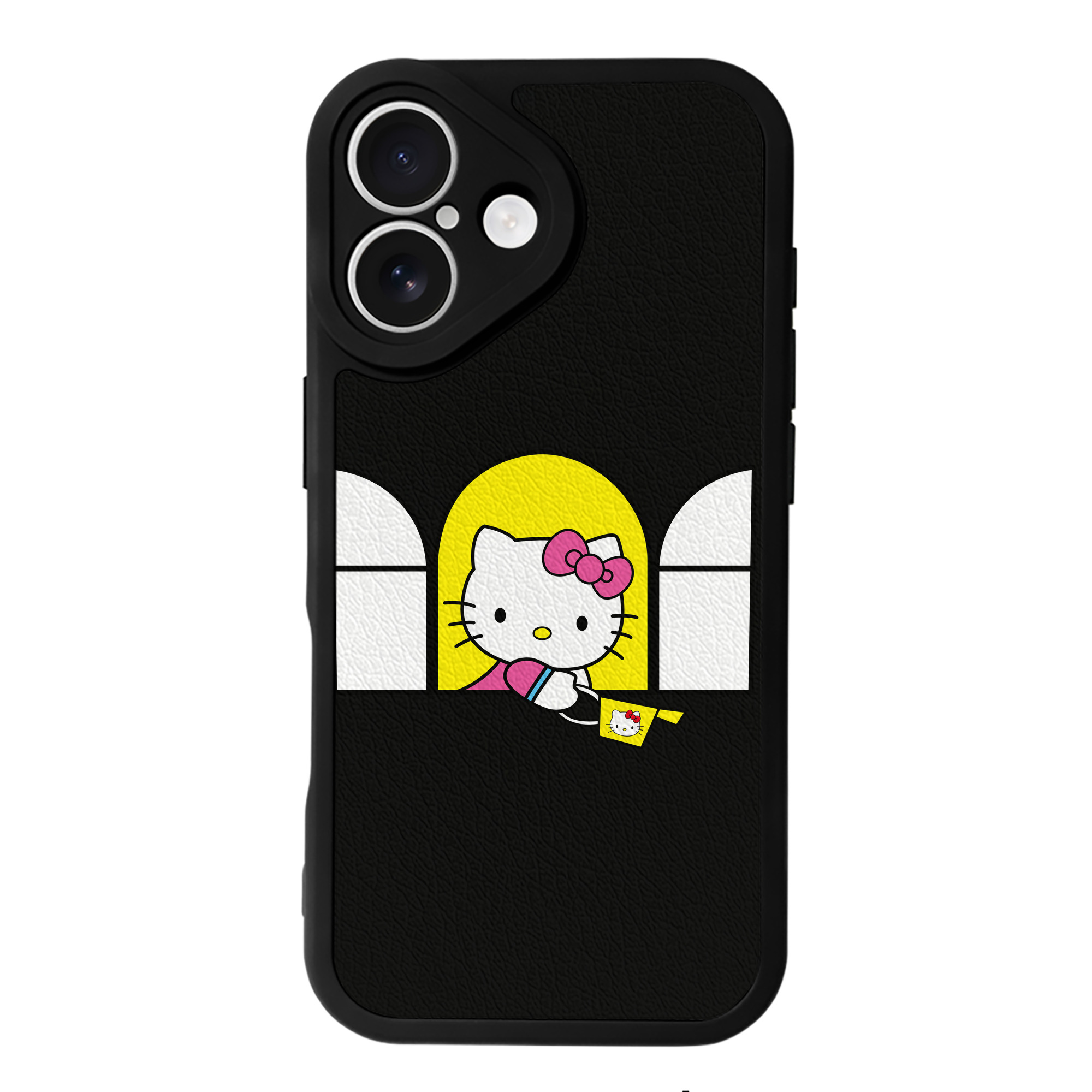 （画像用） Hello Kitty ハローキティ 【iPhone 16シリーズ対応】シリコンスマホケース（レザー調） 材質：シリコン